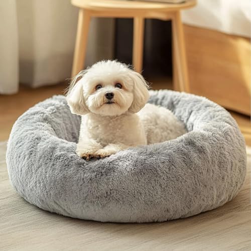 JOLLYVOGUE Dog & Cat Bed, Calming Anti-Anxiety Pet Bed for Small Dogs, Fluffy Donut Cushion for Small and Medi - view 2