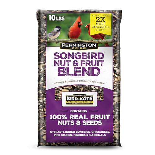 Pennington Pride Songbird Nut & Fruit Blend, Wild Bird Seed for Outside Feeders, Advanced Nutrition Formula fo - view 2