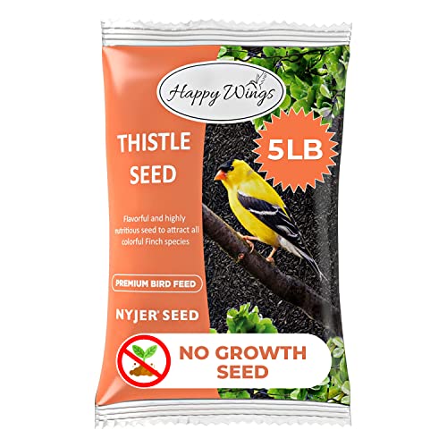 Happy Wings Nyjer/Thistle Seeds Wild Bird Food - 5 Pounds I No Grow Seed I Bird Seed for Wild Birds - view 3