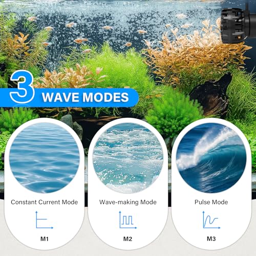hygger Aquarium Wave Maker for 5-10 Gallon Fish Tanks, Adjustable DC Power Heads for Aquarium with Controller, - view 4