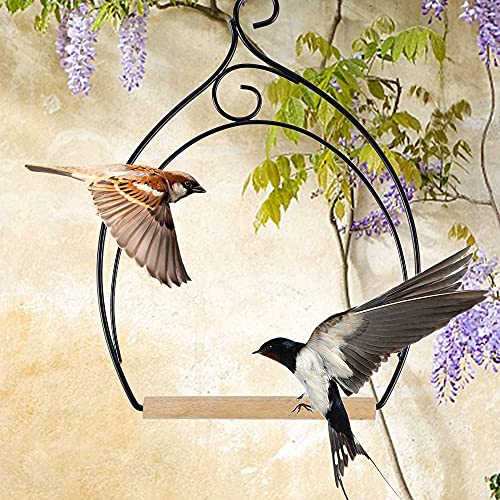 winemana Set of 3 Hummingbird Swings, Rust Resistant Metal Frame, Wooden Dowel, Attach to Bird Feeders, Perfec - view 5