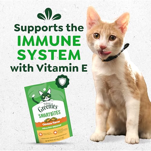 Greenies Feline Smartbites Healthy Kitten Treats for Indoor Kittens, Crunchy and Soft Natural Cat Treats, Chic - view 3