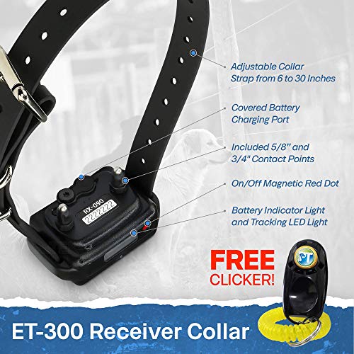 Educator ET-300 Mini E Collar for Dog Training with Remote - 1/2 Mile Range, Waterproof, 100 Blunt Stimulation - view 6