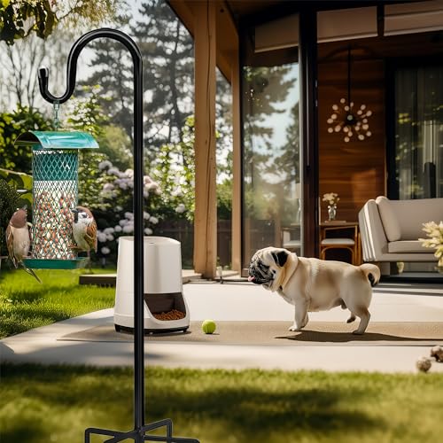 Bird Feeders Pole,Shepherds Hooks for Outdoor 1 Pack 48 Inch Bird Feeders for Outdoors with 5 Prongs Base Hang - view 5