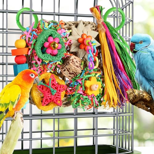 Bird Toys, Parakeet Toys Bird Foraging Toys Grass Mat Climbing Wall for Parakeet,Parrot,Cockatiel,Conure,Loveb - view 5