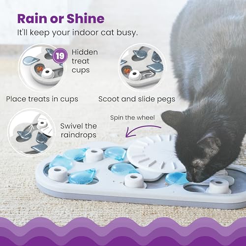 Catstages Nina Ottosson Rainy Day Puzzle & Play Cat Puzzle Feeder – Interactive Treat Game for Indoor Cats, Le - view 4