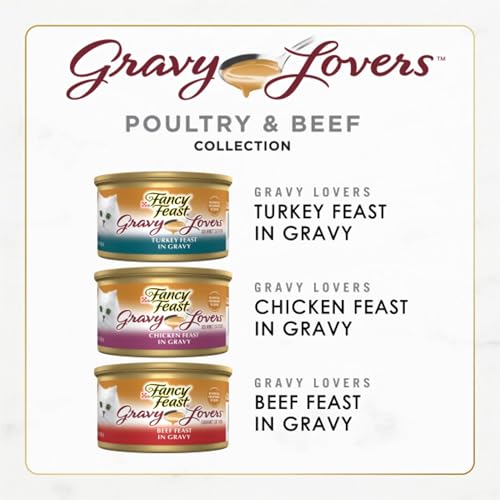 Purina Fancy Feast Gravy Lovers Poultry and Beef Grilled Gourmet Wet Cat Food Variety Pack - (Pack of 24) 3 oz - view 3