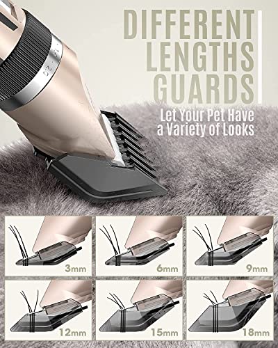 oneisall Dog Clipper Low Noise, Dog Grooming Kit with Rechargeable, Pet Shaver Cordless Electric Quiet Hair Cl - view 6