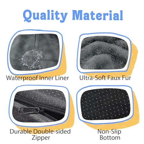 Washable Orthopedic Large Dog Bed - Removable Orthopedic Foam Dogs Beds with Bolsters Waterproof Large Dog Bed - view 5