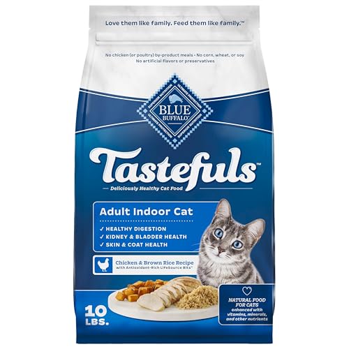 Blue Buffalo Blue Tastefuls Natural Adult Indoor Cat Chicken & Brown Rice Recipe Food for Cats 10 lb - view 2
