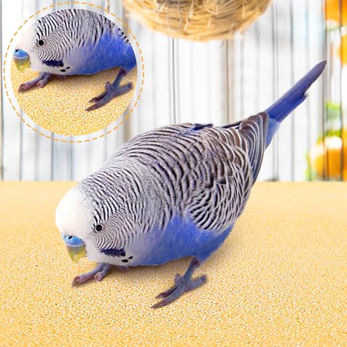 Okllen 50 Pieces Gravel Liner Paper for Bird Cage, 11 x 17 inch Birdcage Liner Pet Bedding Accessories, Parrot - view 6