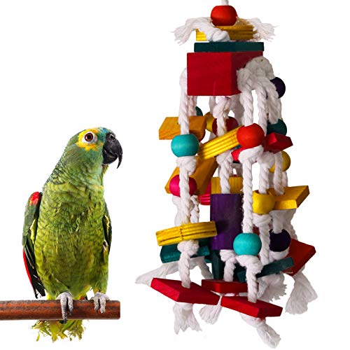 Rypet Bird Chewing Toy - Parrot Cage Bite Toys Wooden Block Bird Parrot Toys for Small and Medium Parrots and  - view 2