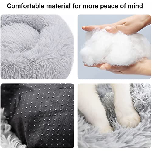 Dog Bed for Small Medium Large Dogs Cats, 20 inch Calming Washable-Round Cozy Soft Pet Bed for Puppy and Kitte - view 3