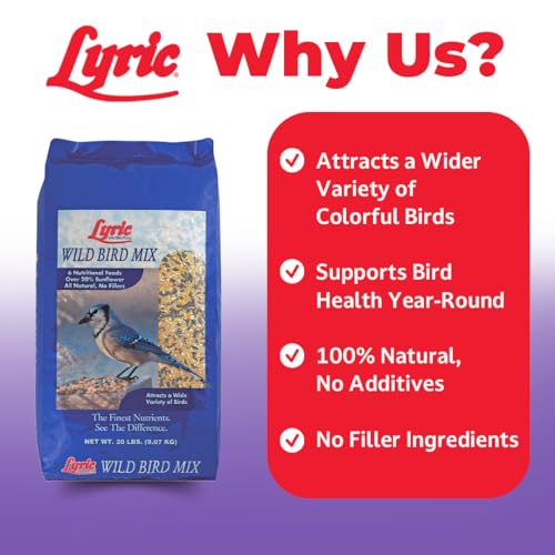 Lyric Wild Bird Mix - Includes Corn, Nuts, and Wild Bird Seed for Outside Feeders, Attracts Doves, Jays and Ma - view 4