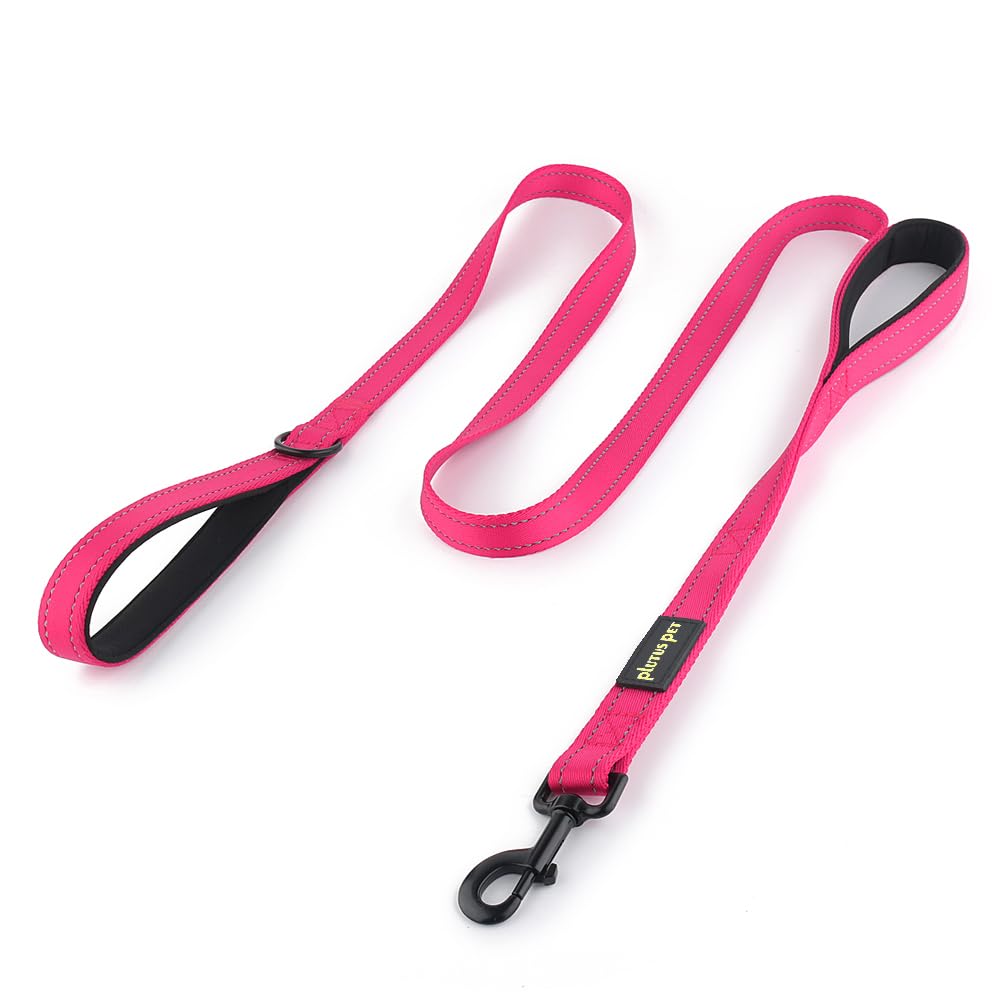 Plutus Pet Double Handle Dog Leash 6ft Long, Padded 2 Handle, Heavy Duty, Reflective Training Leash for Medium