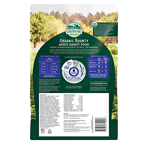 Oxbow Animal Health Organic Bounty Adult Rabbit Food - All Natural Rabbit Pellets - 3 lb. - view 3