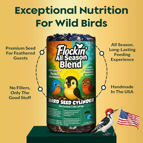 All Year Round Bird Seed Cylinders with Hole – All Season Wild Bird Food for Blue Jays, Cardinals, Doves, Finc - view 4