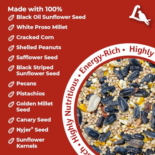 Lyric Supreme Wild Bird Seed for Outside Feeders - Wild Bird Food Mix with Nuts & Sunflower Seeds, Attracts Ma - view 5
