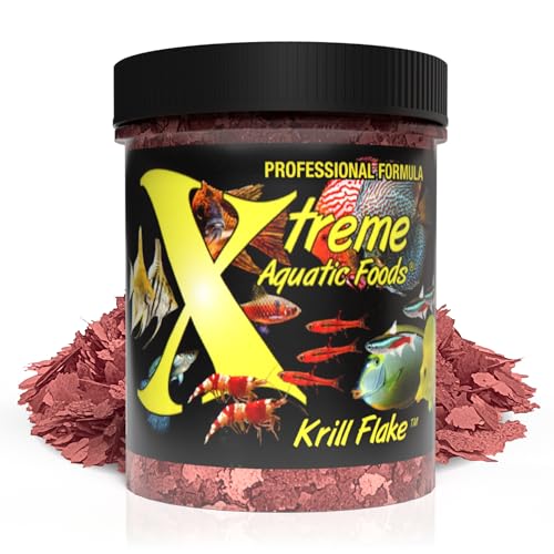 Xtreme Krill Flakes - Premium Max Protein Freshwater Fish Food with 100% Krill and Shrimp, & Vitamins for Opti - view 2