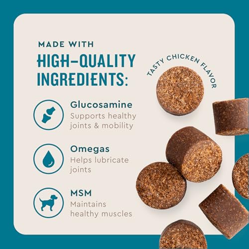 VetIQ Glucosamine Hip & Joint Supplement for Dogs, 180 Soft Chews, Joint Support Supplement with MSM and Krill - view 5