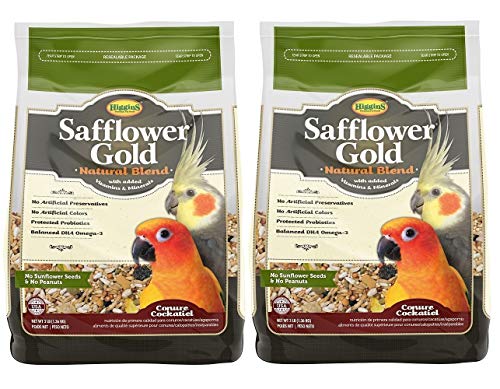 Higgins 2 Pack of Safflower Gold Natural Blend Conure and Cockatiel Food, 3 Pounds Each - view 2