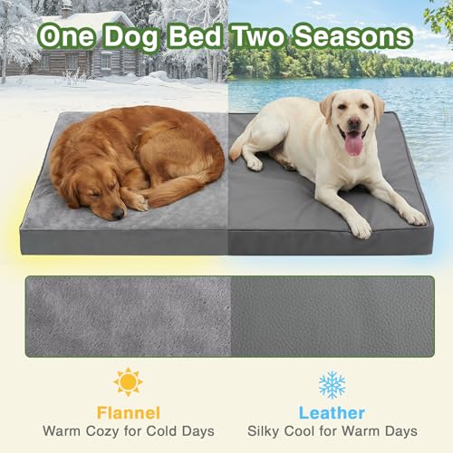 Waterproof XXL Dog Beds Large Sized Dog, Outdoor Washable Crate Pad 48 inch, Jumbo XXLarge Orthopedic Foam Pet - view 6