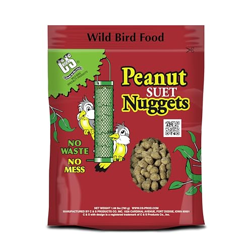 C&S Peanut Suet Nuggets, Outdoor Wild Bird Food for Nuthatches, Woodpeckers and Chickadees, 27 Ounces - view 2