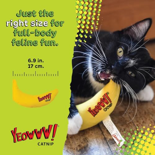 Yeowww! 100% Organic Catnip Toy, Yellow Banana 3 Pack - view 8