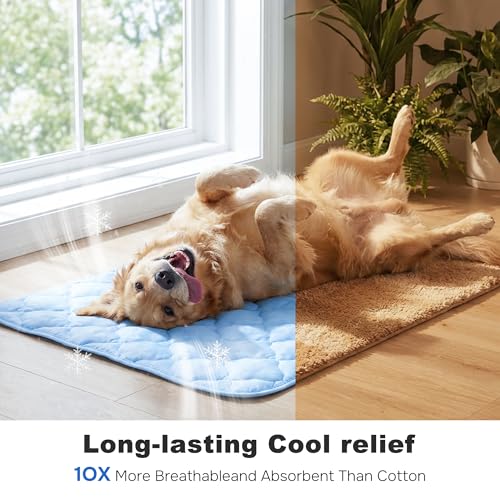 ZOMISIA Dog Cooling Mat for Extra Large Dogs, Q-Max>0.5 Thin Breathable Crate Pad for Pet, Portable Washable K - view 4