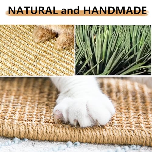 Oncpcare 2PCS Rabbit Scratch Mat Natural Bunny Scratching Pad Claws and Teeth Care Rabbit Mats for Cages Chew  - view 5