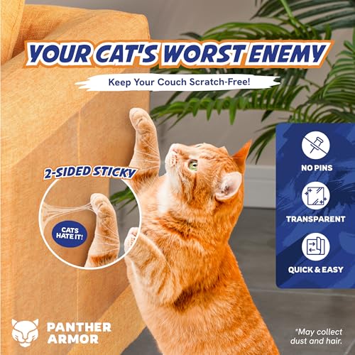 12 Pack Cat Scratch Furniture Protector Tape Sheets – Double-Sided Sticky Training (5 XL, 5 Large, 2 Medium) – - view 3