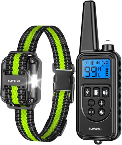 SLOPEHILL Dog Training Collar with Remote, 4200FT Electronic Shock Collar,Waterproof E-Collar with Beep, Vibra - view 2