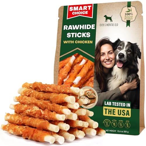 Beloved Pets Dog Treats & Long Lasting Rawhide Chews Wrapped Chicken 10.6 Oz – Pet Bones Sticks for Large, Med - view 2