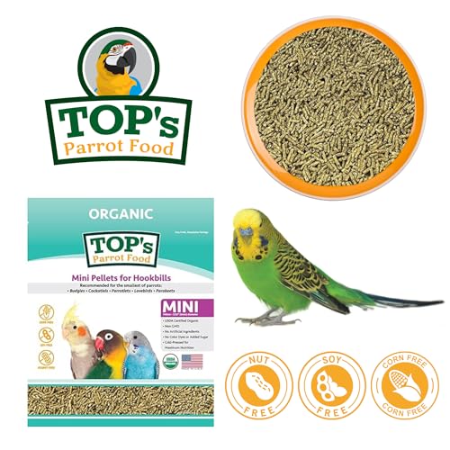 TOP's Parrot Food Mini Pellets Bird Food for Budgies, Cockatiels, Parrotlets, Lovebirds, Parakeets - Non-GMO,  - view 3