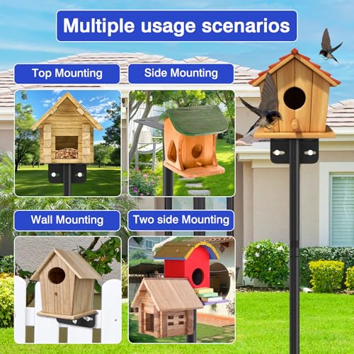 80 Inch Adjustable Bird Feeder Pole,Bird House Pole Suitable for Feeders & Birdhouse,Weather Station,Heavy-Dut - view 4