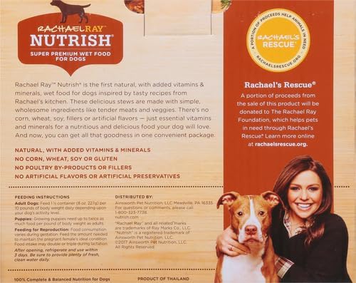 Rachael Ray Nutrish Premium Natural Wet Dog Food, Savory Favorites Variety Pack, 8 Ounce Tub (Pack of 6) - view 2