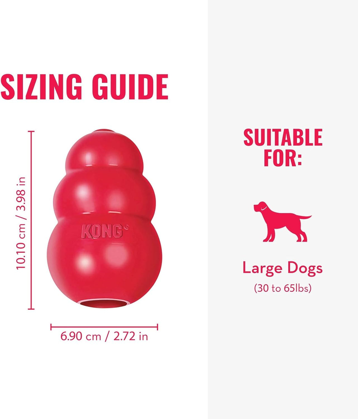 KONG Classic Stuffable Dog Toy - Fetch & Chew Toy for Dogs - Treat-Filling Capabilities & Erratic Bounce for E - view 4
