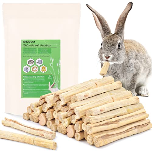 Bissap 700g/1.5Ib Sweet Bamboo Chew Sticks for Rabbits, Bunny Chewing Sticks for Rabbits Hamster Chinchilla Gu - view 2
