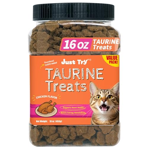 Just Try 16 OZ Taurine Treats with Coenzyme Q10 for Cats - Coq10 & Taurine for Cat to Support Feline Heart Hea - view 2