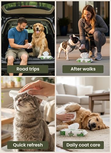 Pogi’s Dog Grooming Wipes – Hypoallergenic Pet Wipes for Paws, Body & Butt – Cleaning & Hydrating, Fragrance F - view 5