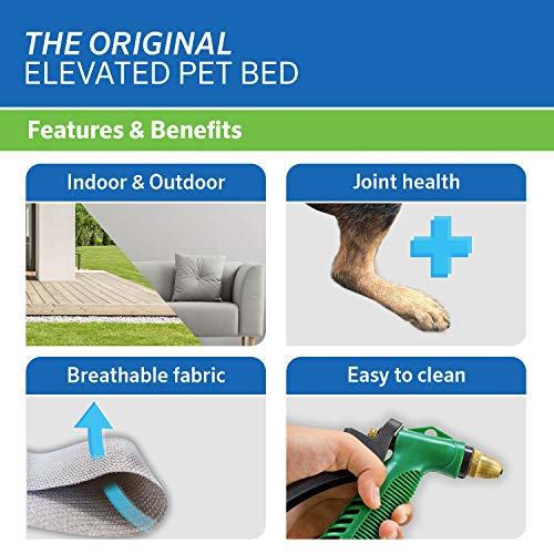 Coolaroo Original Elevated Dog Bed - Breathable Off-The-Ground Pet Bed with Cooling Fabric, Joint Relief & Moi - view 4