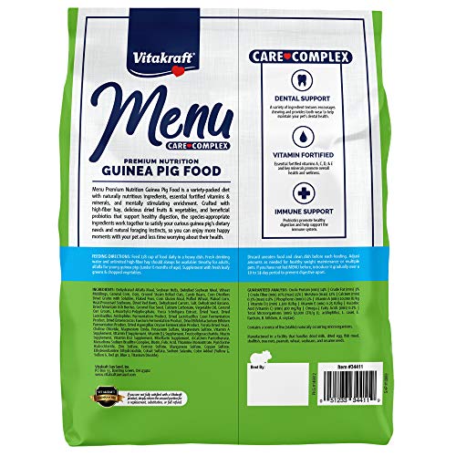 Vitakraft Menu Premium Guinea Pig Food - Alfalfa Pellets Blend - Vitamin and Mineral Fortified - view 3