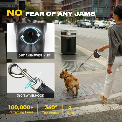 Fida Upgraded Retractable Dog Leash 30ft, Heavy Duty Pet Walking Leash for Medium/Large Breed up to 110 lbs, 3 - view 5