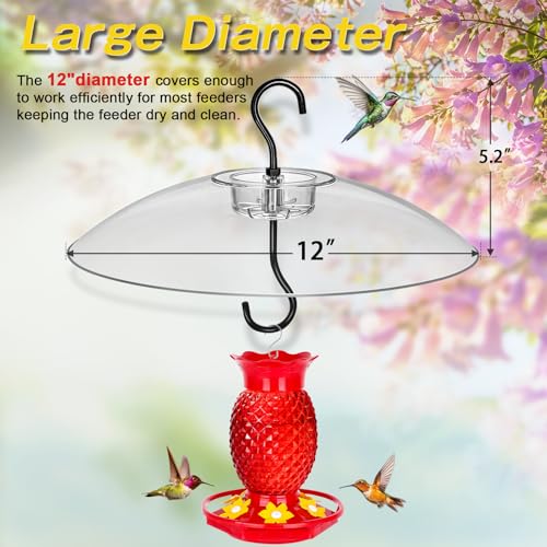 Gtongoko Baffles for Bird Feeders, 12 Inch One-Piece Cover for Rain Guard, Bird Feeder Squirrel Guard, Full Pr - view 3