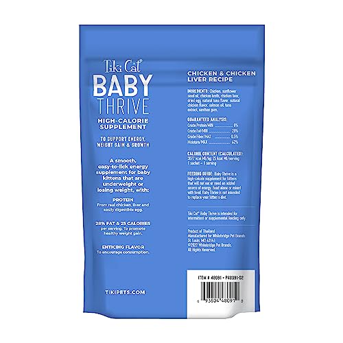 Tiki Cat Baby Thrive, Chicken & Chicken Liver Mousse, 5.6 oz. Pouch (20 Individual Servings) - view 3