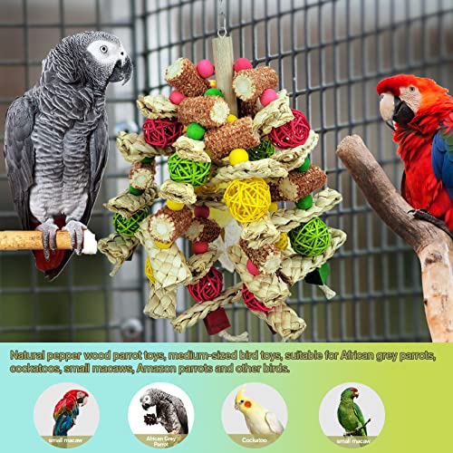 Parrot Toys, Natural Corncob Bird Chew Toys for Small and Medium Macaws, African Grey Parrots, Parrots Bird Ca - view 5