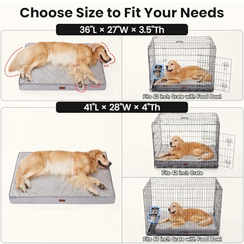 OhGeni Orthopedic Waterproof Dog Bed for Large Dogs, Machine-Washable Removable Cover in Easy-Clean Fabric, Hi - view 3