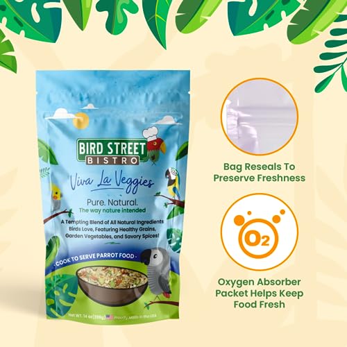 Bird Street Bistro Parrot Food - Parakeet & Cockatiel Food - Cooks in 3-15 min w/Natural Grains, Legumes, Non- - view 5