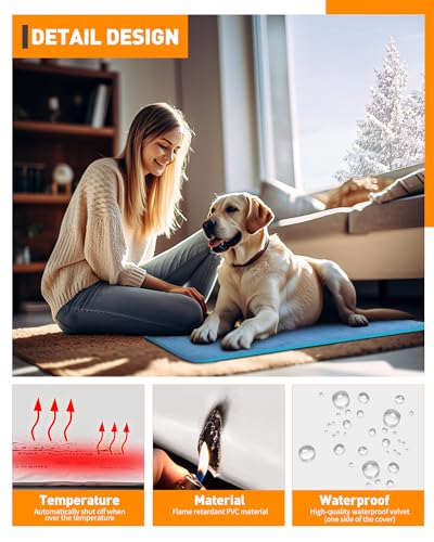 PETNF Pet Heating Pad Temperature Adjustment Dog Anti-bite Puppy with Timer Indoor Waterproof Pet Warming Elec - view 4