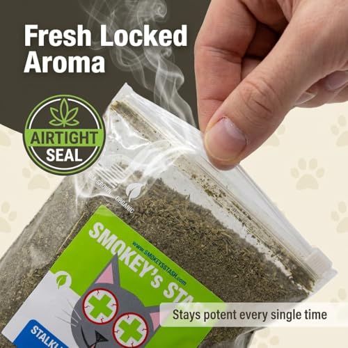 Smokey's Stash Catnip Stalkless Dried Ground Premium Bulk 12 Ounce Bag Strong Cat nip for Cats - view 7